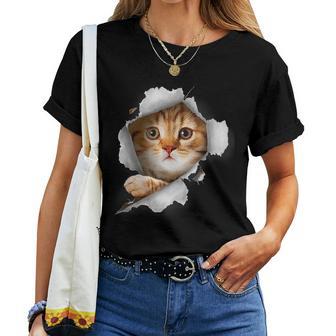 Cat Lover Cat Ginger Cat Art Cat Owner Women T-shirt - Thegiftio UK