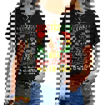 Celebrating Junenth Freedom 1865 Emancipation Black Women Women T-shirt - Seseable