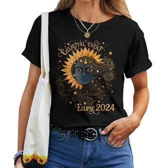 Celestial Event Total Solar Eclipse Girl April 8 2024 Women T-shirt - Seseable