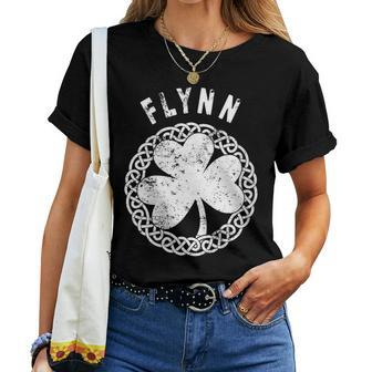 Celtic Theme Flynn Irish Family Name Women T-shirt - Seseable