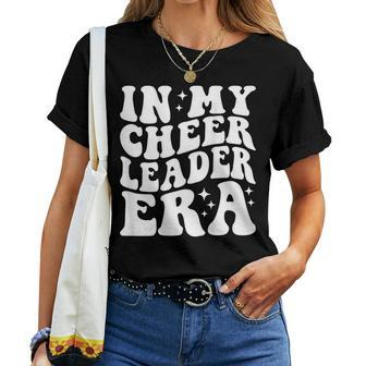 In My Cheerleader Era Groovy Football Cheer Leader Mom Coach Women T-shirt - Seseable