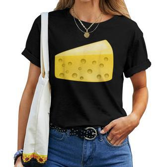 Cheese Wedge Costume Matching Pair With Wine Costume Women T-shirt - Monsterry
