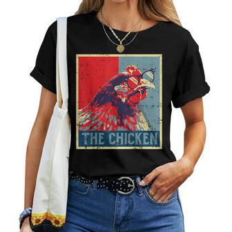 The Chicken Poster Vintage Country Farm Animal Farmer Women T-shirt - Monsterry UK