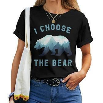I Choose The Bear Camping Bear Lover Women Women T-shirt - Monsterry CA