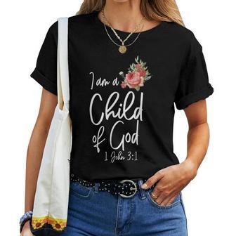 Christian Bible Verse Quote Rose Flower 1 John 31 Women T-shirt - Thegiftio UK