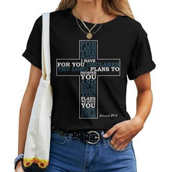 Christian Religious Cross Hope And Future Women T-shirt - Monsterry UK