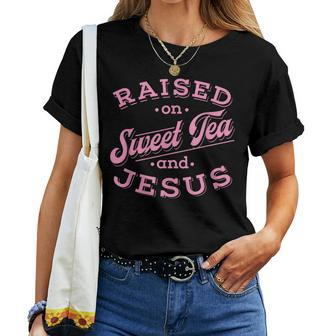 Christian Southern Girls Sweet Tea And Jesus Women T-shirt - Monsterry DE