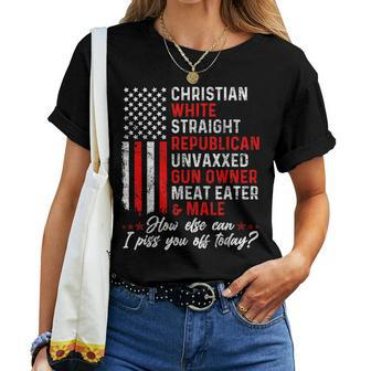 Christian White Straight Republican Unvaxxed Gun Owner Women T-shirt - Thegiftio UK