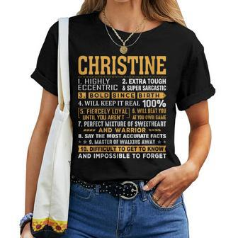 Christine Name Personalized Name Birthday Women T-shirt - Monsterry DE