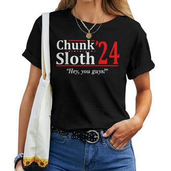 Chunk Sloth '24 Hey You Guys Apparel Women T-shirt - Thegiftio UK