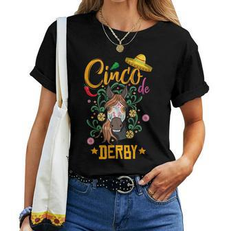 Cinco De Derby Horse Racing Derby Party Sombrero Women T-shirt | Mazezy UK