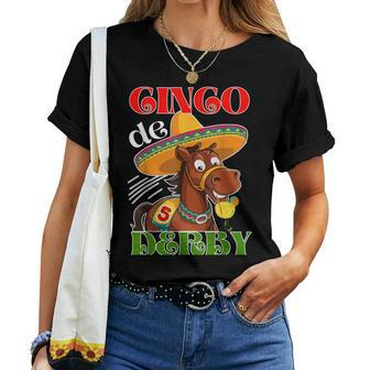 Cinco De Derby Derby Party Horse Racing Sombrero Women T-shirt | Mazezy