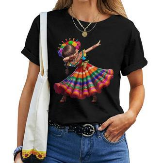 Cinco De Mayo Mexican Dabbing Woman Cinco De Mayo Women T-shirt - Seseable