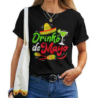 Cinco Drinko De Mayo Drinking Tequila Margarita Women T-shirt | Mazezy DE