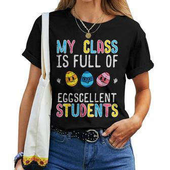 Class Full Eggcellent Students Cute Easter Teacher Men Women T-shirt - Monsterry CA