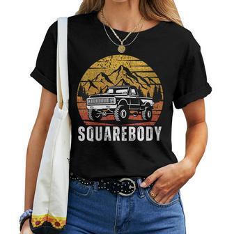 Classic Squarebody Pickup Truck Lowered Vintage Automobiles Women T-shirt - Monsterry CA