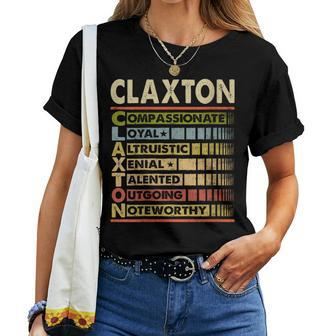 Claxton Family Name Claxton Last Name Team Women T-shirt - Seseable
