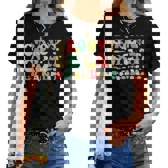 Cool Groovy Great Grandma 1St Birthday Family Matching Party Women T-shirt | Seseable UK