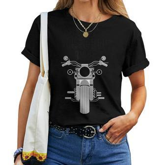 Cool Vintage Motorcycle Cute Life Behind Bars Women T-shirt - Monsterry