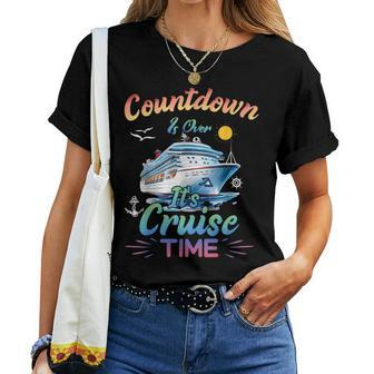 Countdown Is Over It's Cruise Time Husband Wife Women T-shirt - Thegiftio UK