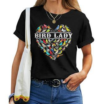Crazy Bird Lady Birds Lover Bird Nerd Women T-shirt - Monsterry