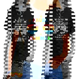 Cruel Summer Groovy Colorful Women T-shirt - Monsterry