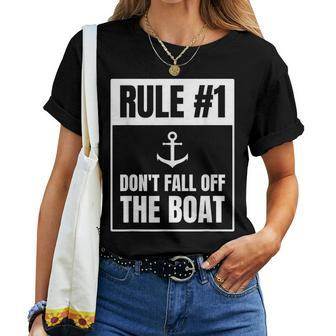 Cruise Rule 1 Don't Fall Off The Boat Women T-shirt - Monsterry CA