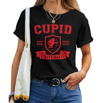 Cupid University Valentine's Day Graphic Women T-shirt - Monsterry UK
