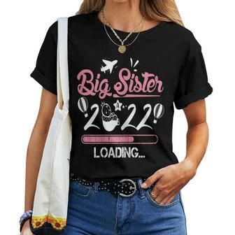 Cute Big Sister 2022 First Sibling Becoming Big Sister Women T-shirt - Monsterry