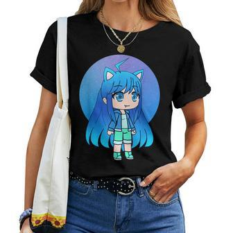 Cute Chibi Style Kawaii Anime Girl Aquachan Women T-shirt - Seseable