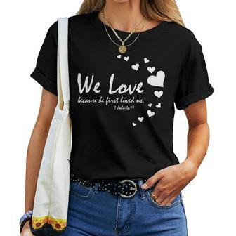 Cute Christian Valentines Bible Verse Women T-shirt - Monsterry