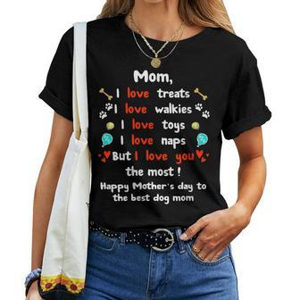 Cute Dog Mom Happy From Dog Women T-shirt - Seseable