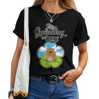 Cute Girls Boys Happy Groundhog Day Women T-shirt - Monsterry