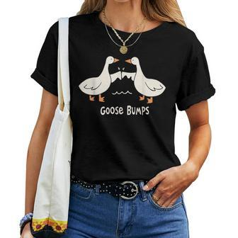 Cute Goose Bumps Animal Pun Lover & Graphic Women T-shirt - Monsterry