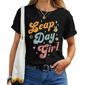 Cute Leap Day Girl Feb 29Th Birthday Leap Day February 29 Women T-shirt - Seseable