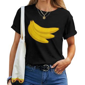 Cute Three Bananas T Banana Print Women T-shirt - Monsterry UK