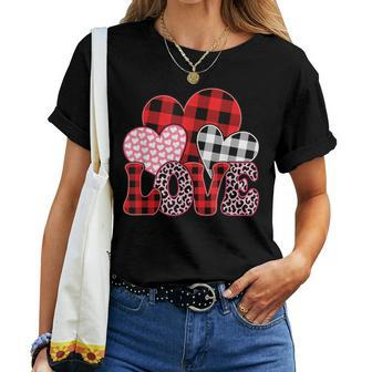 Cute Valentines Day Heart Love Girls Women T-shirt | Mazezy