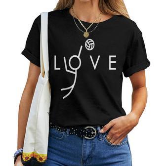 Cute Volleyball T For N Girls Spike Love Women T-shirt - Monsterry AU