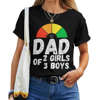 Dad Of 2 Girls 3 Boys From Daughter From Son On Father's Day Women T-shirt - Monsterry CA