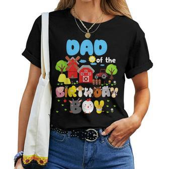 Dad And Mom Of The Birthday Boy Farm Animal Family Party Women T-shirt - Monsterry UK