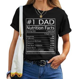 Dad Nutrition Facts Happy Father's Day Matching Proud Dad Women T-shirt - Monsterry CA