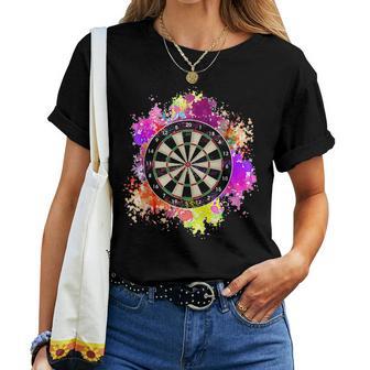 Dart Player Women's Dartboard Dartboard Retro T-shirt Frauen - Geschenkecke