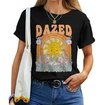 Dazed And Engaged Wildflower Bachelorette Party Matching Women T-shirt - Seseable