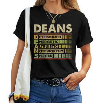 Deans Family Name Deans Last Name Team Women T-shirt - Seseable