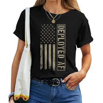 Deployed Af Military Husband Wife Deployment Women T-shirt - Monsterry
