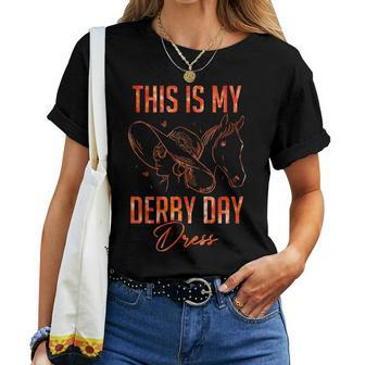 This Is My Derby Day Dress Horse Racing Lover Women T-shirt - Thegiftio UK