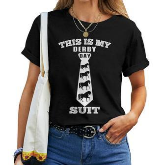 This Is My Derby Day Suit Horse Racing Horse Lover Women T-shirt - Thegiftio UK