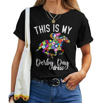 Derby Hat This Is My Derby Dress Horse Racing Women T-shirt - Monsterry AU