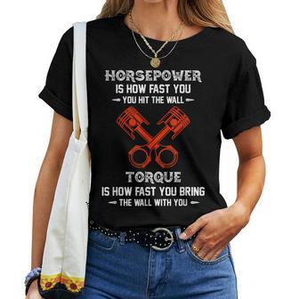 Diesel Mechanics Auto Mechanic Say It With Horse Power Women T-shirt - Monsterry UK