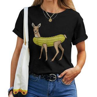 A Dill Doe Pickle Deer Love Foodie Women T-shirt - Thegiftio UK
